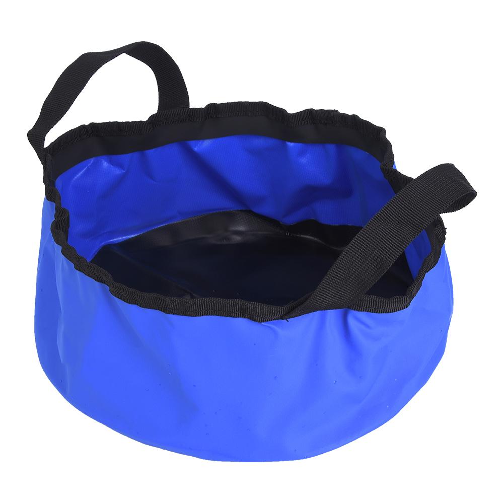 PVC Outdoor Portable Round Folding Bucket Wash Basin for Traveling Camping Picnic