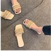 Xiaoxiangfeng Cool Slippers for Women To Wear In the Summer of 2025, New Models with Small Soft Soles, Square Head, Seaside Vacation Beach Shoes