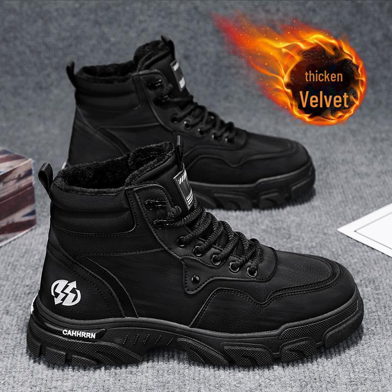 

Чоловічі зимові черевики Мартін: Трендовий ретро-дизайн, плюс оксамит для тепла, нековзкий, зносостійкий, ідеальний для роботи. 42