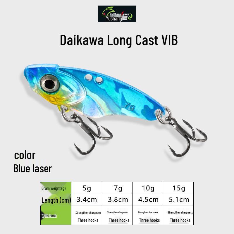 

Vibrating Rattlesnake Bass Lure: Dragon Scale Metal Vib with Excellent Casting and Attracting Power. 15g
