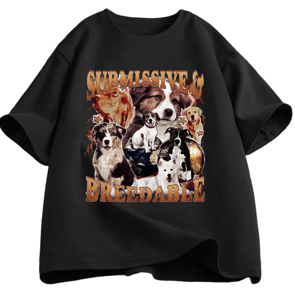 

Obedient and Replicable Funny Dog Tshirt Summer Mens Womens Clothing Casual Cotton Fashion Harajuku Street Wear Y2K Tshirt M