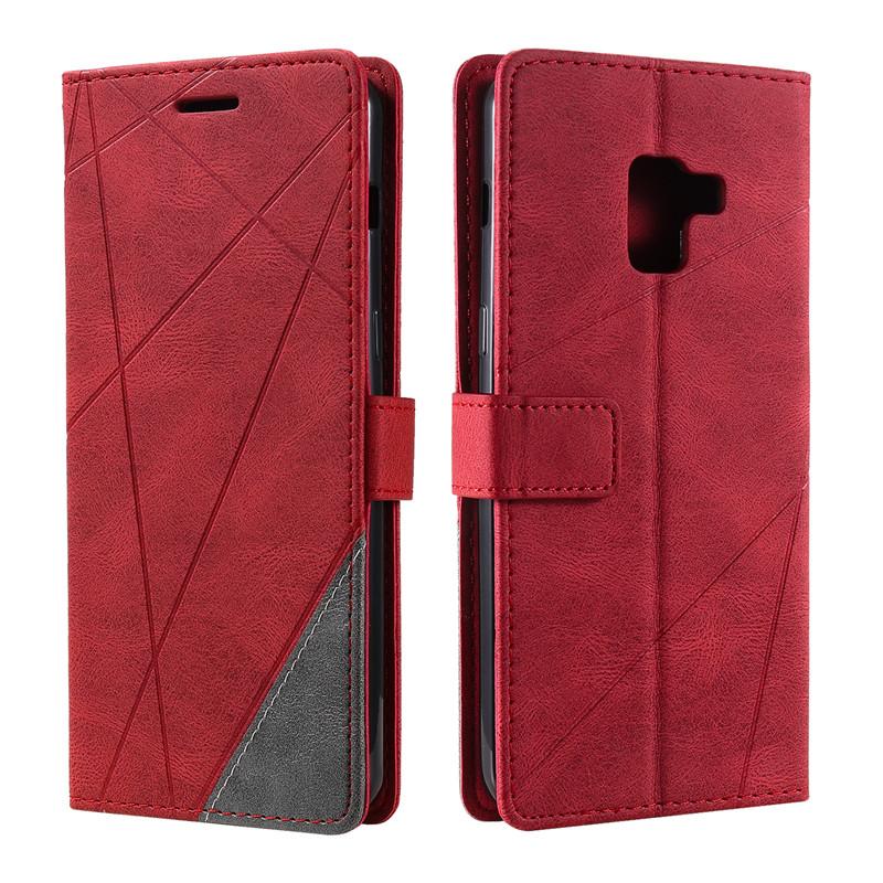 For Samsung A6 A7 A8 Case Flip Magnetic Leather Cover For Samsung Galaxy A6+ A750 A5 A6 A8 Plus A7 2018 Wallet Stand Phone Case