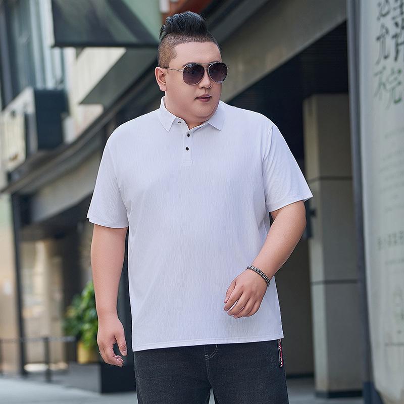 Großherren Übergröße Sommer Poloshirt - Locker Kurzarm Kragen Arbeitshemd