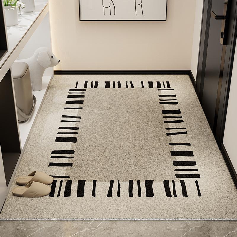 Light Luxury High-End Door Floor Mat, Dirt-Resistant, Wear-Resistant And Non-Slip Mat, Household Tailor-Able Mud Scraping Soil Silk Ring Floor Mat