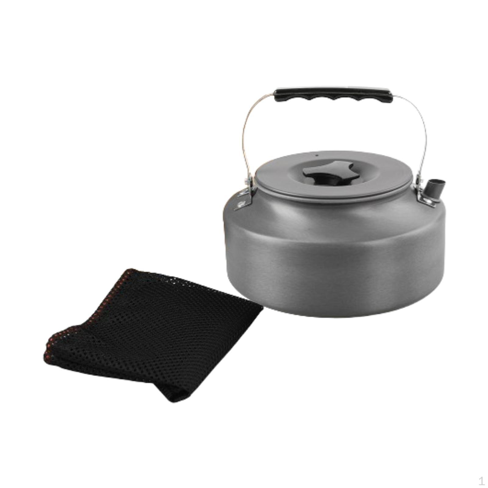 1,6 л походный чайник для кипячения воды, портативный многоцелевой кофейник, чайник для пикника black handle