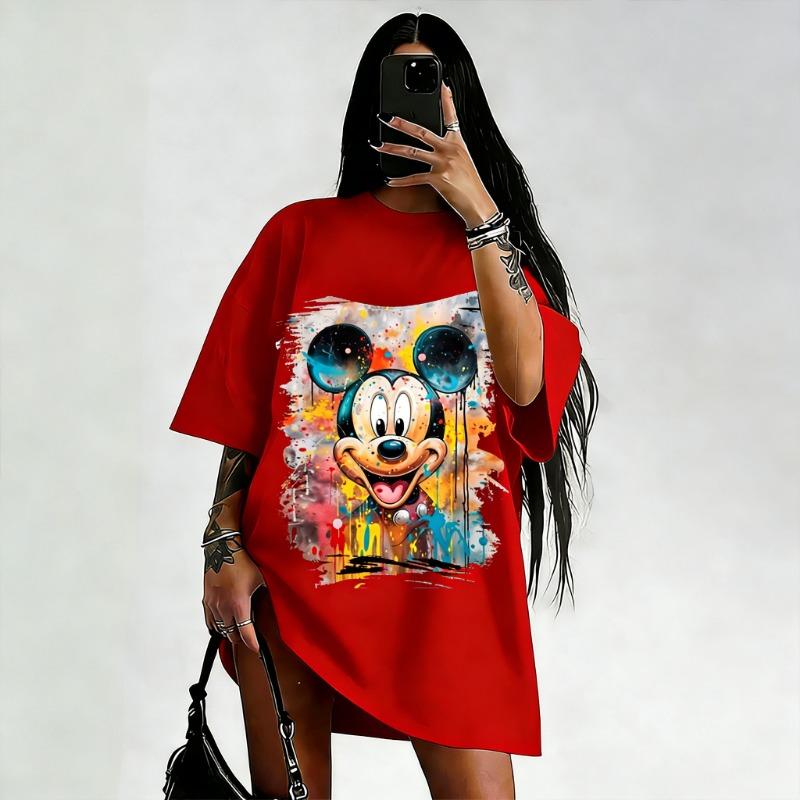Streetwear 2026 Disney Mickey Minnie Grafik T-Shirt Damen Mann Kurzarm Tee Übergroße Lässige Tops Sommer Y2k Kleidung Unisex