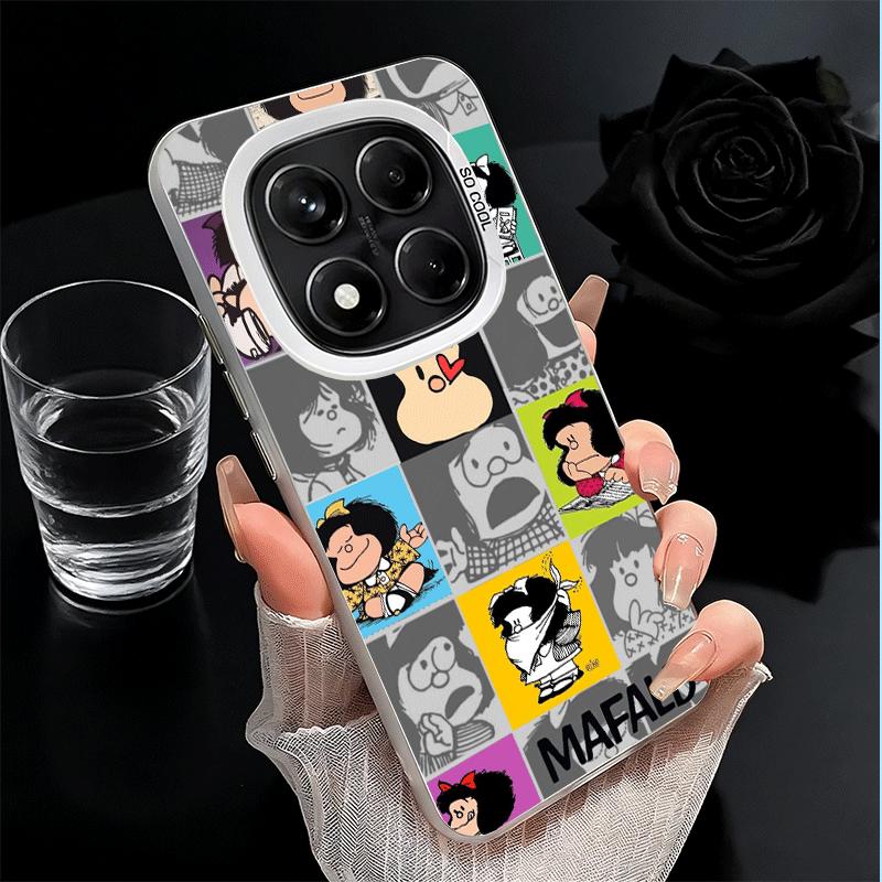 Mafalda Cartoon Cute Shockproof Phone Case for Xiaomi Redmi Note 15 14 13 12 Pro Plus 11 11S 11T 5G Cover Anti Fall Fundas