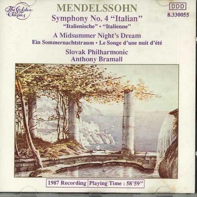 CD ANTHONY BRAMALL - Mendelssohn Symphony No.4 Italian 8330055 GOLDEN CLASSICS Non Japan Classical Used