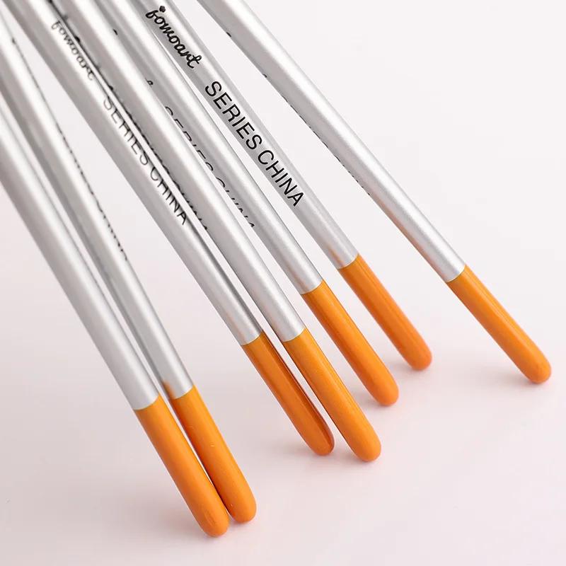 12models Very Fine Imported Nylon Long Tail Line Brush Cartoon Art Line Outline Detail Pen Digital Birch Watercolor Painting Pen