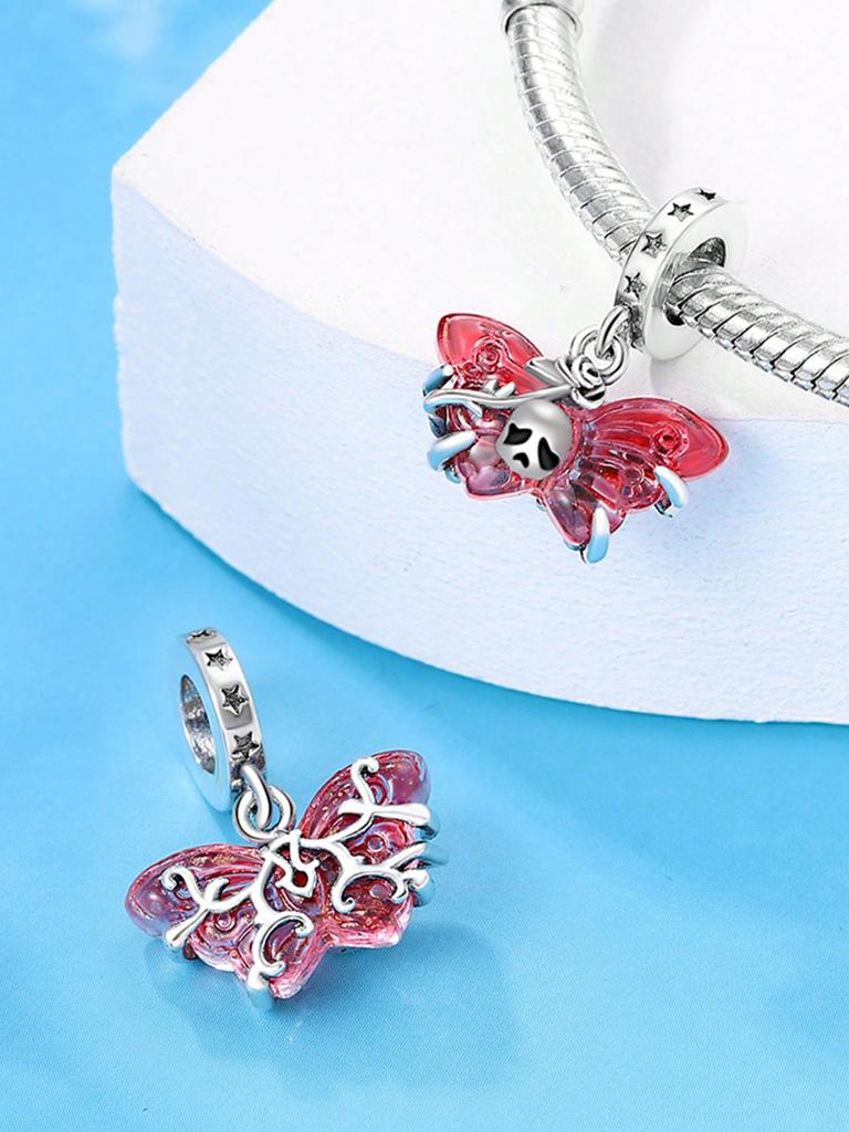 Charms Plata Shiny Bow Beads Charm Copper Plated Fit Charms Copperoriginal Bracelet For Jewelry Making Diy Charm