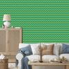Green and Sea Zigzag Wallpaper for Living Room and Bedroom 50x1000