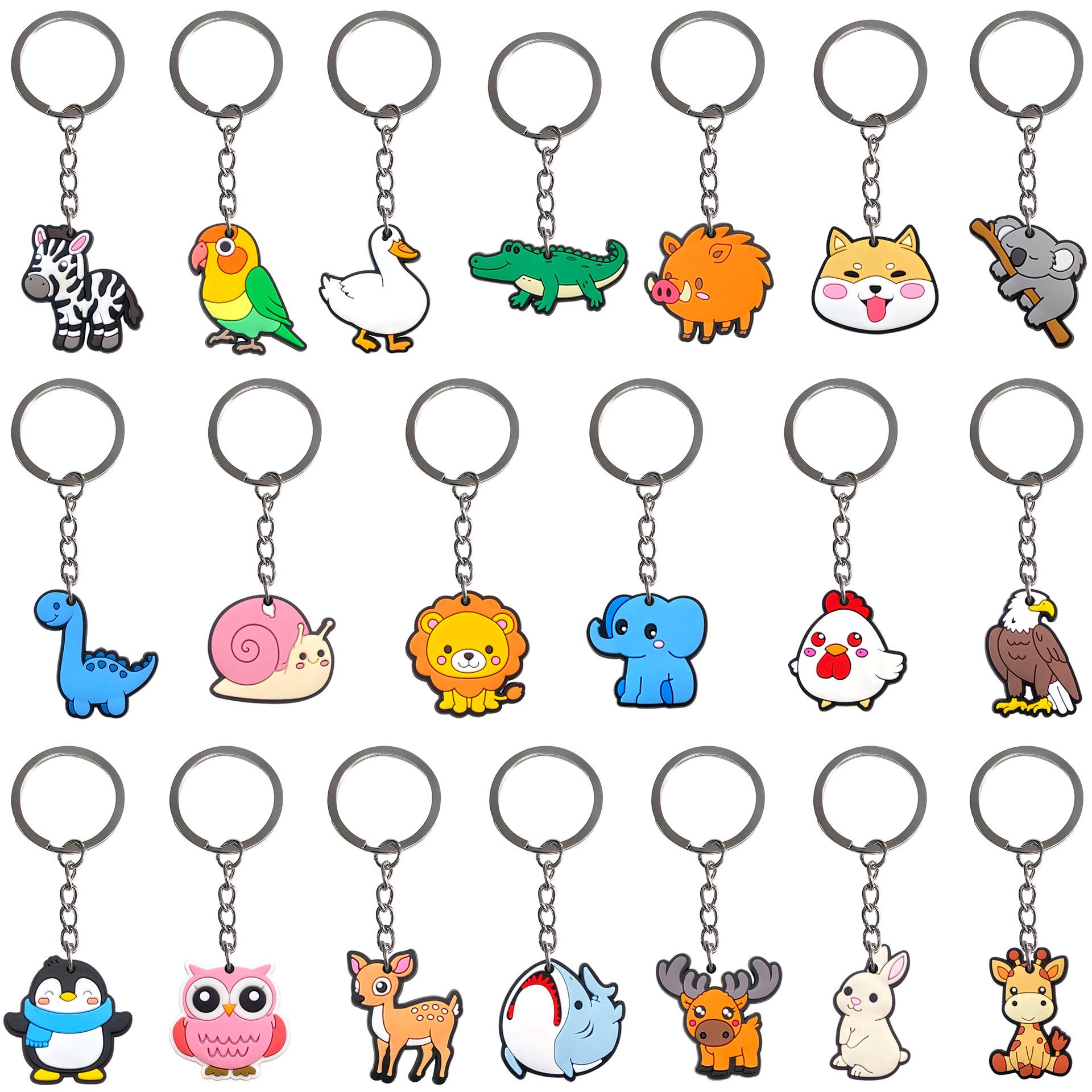 Cute Crocodile & Koala Keychain - Small Animal Backpack Pendant & Ornament