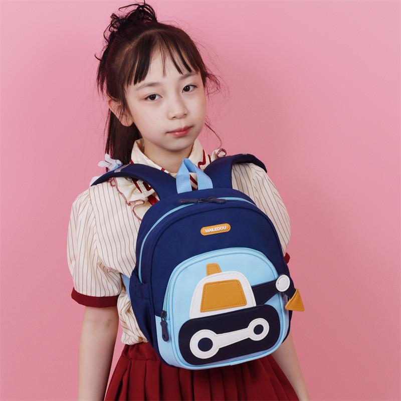 Adorable Outdoor Nylon Toddler Backpack Light Blue Casual Cartoon Design