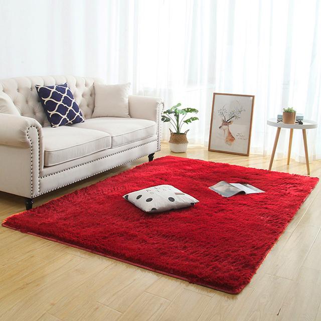Silky Fluffy Carpet Modern Home Decor Long Plush Shaggy Rug Children's Play Mats Sofa Living Bedroom Bedside Mat Balcony Carpets