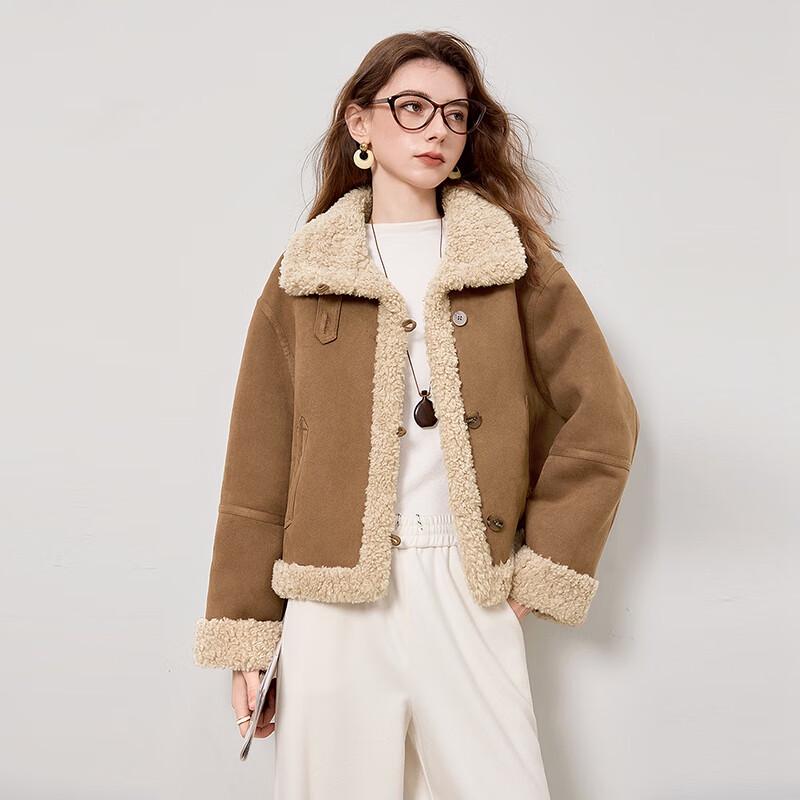 Women's Plush Lapel Short Winter Coat