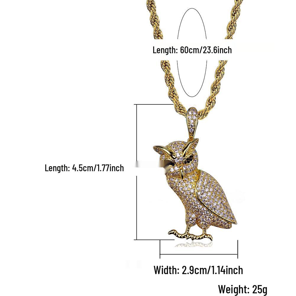 Colorful Dragon and Devil Expression Pendant Necklace - Copper Zircon