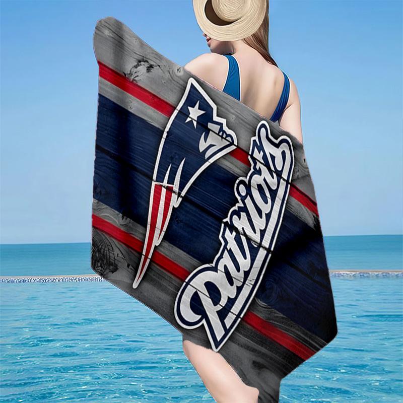 Patriots Team Spirit Microfiber Beach Towel, Lightweight And Quick-Dry, for Summer Travel, Beach Essential, Swimming Pool