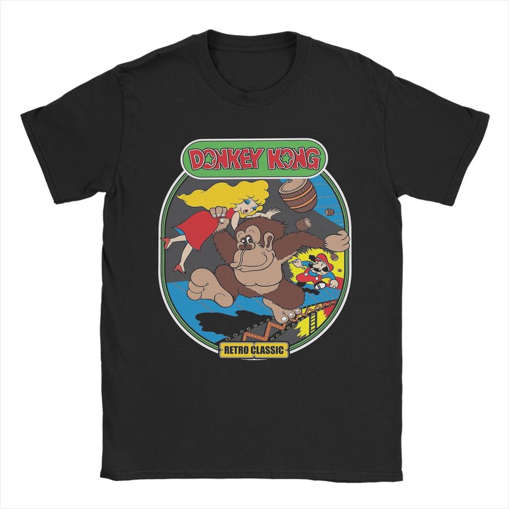 2026 New Fashion Funny Donkey Kong Video Games High Quality Soft T Shirts Mens Oneck Short Sleeve Tops Cotton Summer TopsTops
