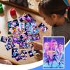 30 Pcs K-POP Anime Collectible Cards, Cute Chibi Idol Holographic Stickers Set, Laser Sparkling LOMO Cards for Fans