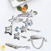 8pcs Silver Metal Star Hair Clip Comfortable And Secure Hair Accessories For Women And Girls Suitable For Weddings