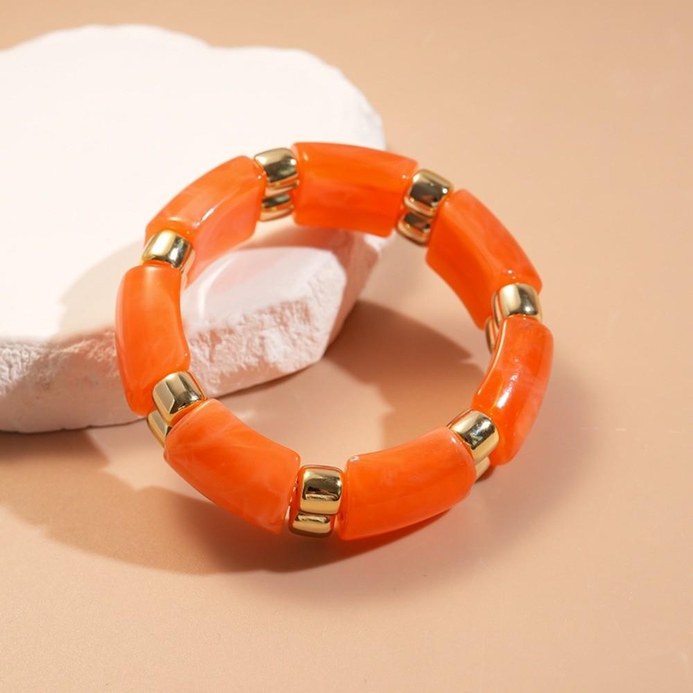 Wide Acrylic Bangle Geometric Retro Hand Ring Temperament Exaggerated Bracelet  Gift