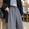 2026 Spring/Summer Women's High-Waisted Slim Wide-Leg Floor-Length Pants
