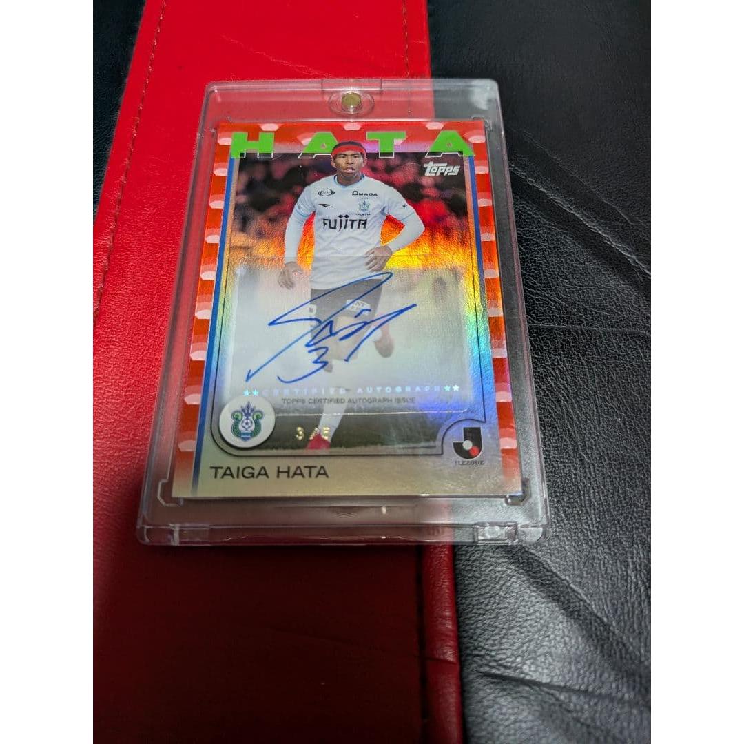 Taiga Hata 5th season jersey number autograph card TOPPS J League 2025