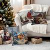 Rural Style Christmas Pillowcase Printed Polyester 45X45Cm Throw Pillowcover Decorative Sofa Cushion Pillowslip Home Decor