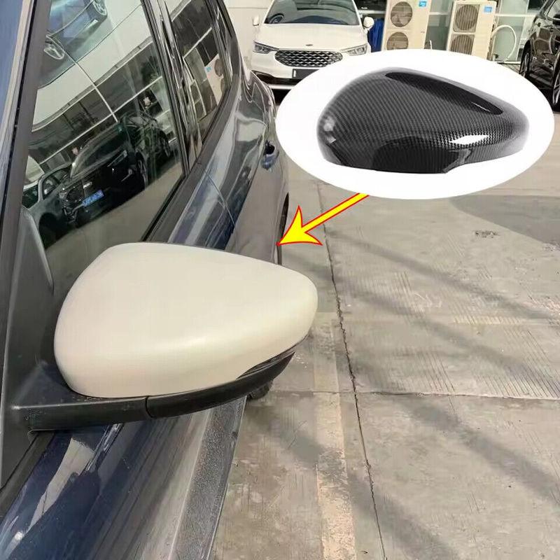 For Ford Escape -2024 Car Sticker Rearview Side Mirror Cover Wing Cap Exterior Door Rear View Case Trim Carbon Fiber Look