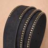 Vintage Punk Belt Men'S Casual Rivet Belt Zodiac Belt