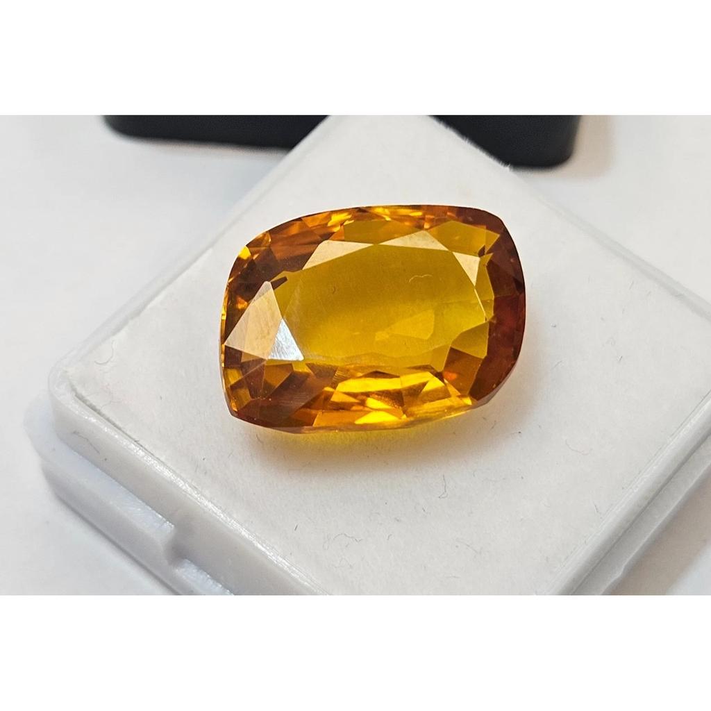 12+ Ct Natural Painite Yellow & Orange Fancy Cut Stunning Loose Gemstone