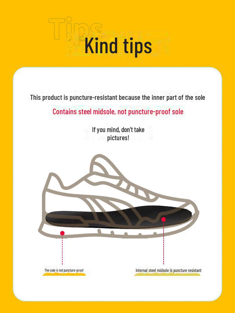 Men's Steel Toe Anti-Smash and Anti-Puncture Work Shoes - Wear-Resistant Safety Footwear