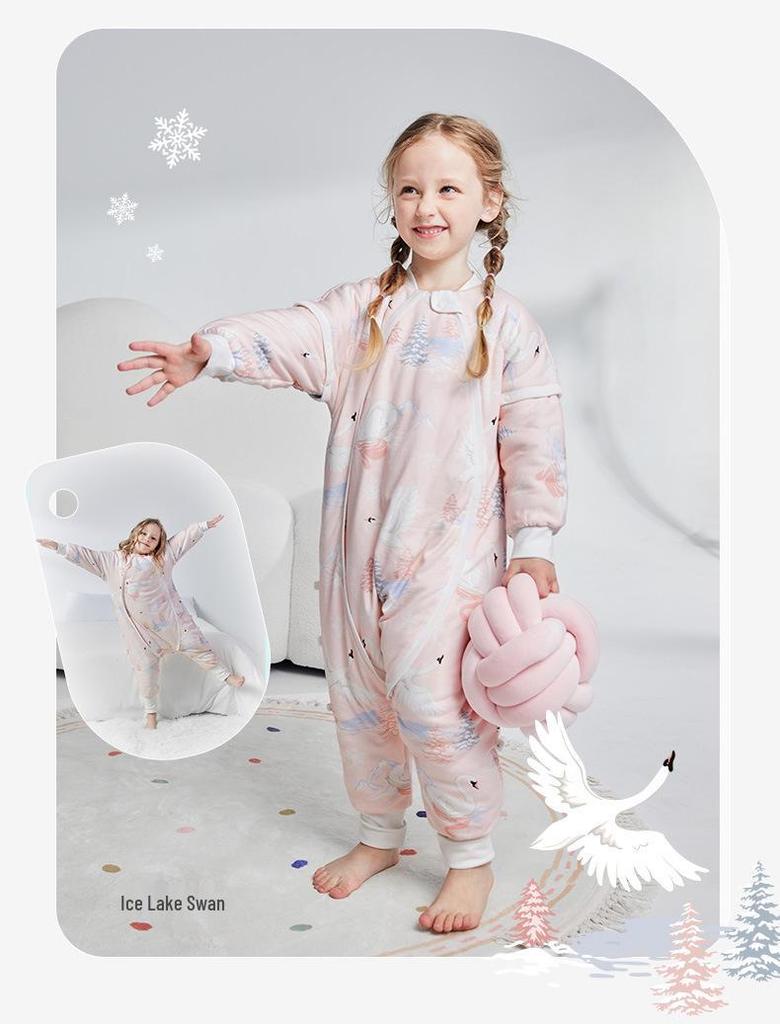 iBaby British Baby Quilted Constant Temperature Split-Leg Sleeping Bag for Autumn and Winter - Anti-Kick Sleepwear for Boys and Girls