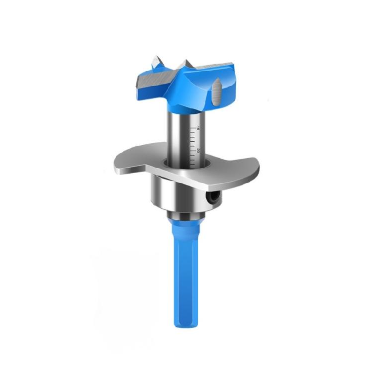 Precise Woodworking Drill Bit Hinge Hole Opener Adjustable Depth Setting Stable Shank Design For Hinge Installation