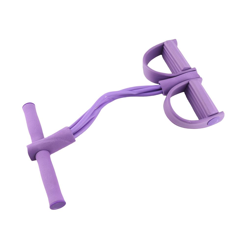4 Tube Elastic Pull Rope Sit Up Training Pedal Resistance Band   Stretching Fitness Equipment