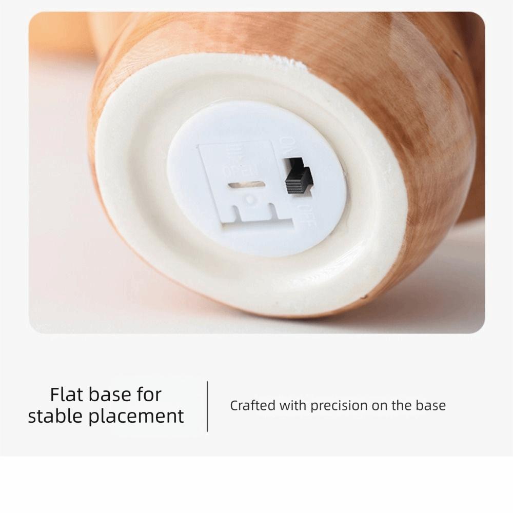 Eye-Friendly Ceramic Mushroom Night Light Energy Efficient Soft Glow Cute Mushroom Lamp Ornament Flat Bottom