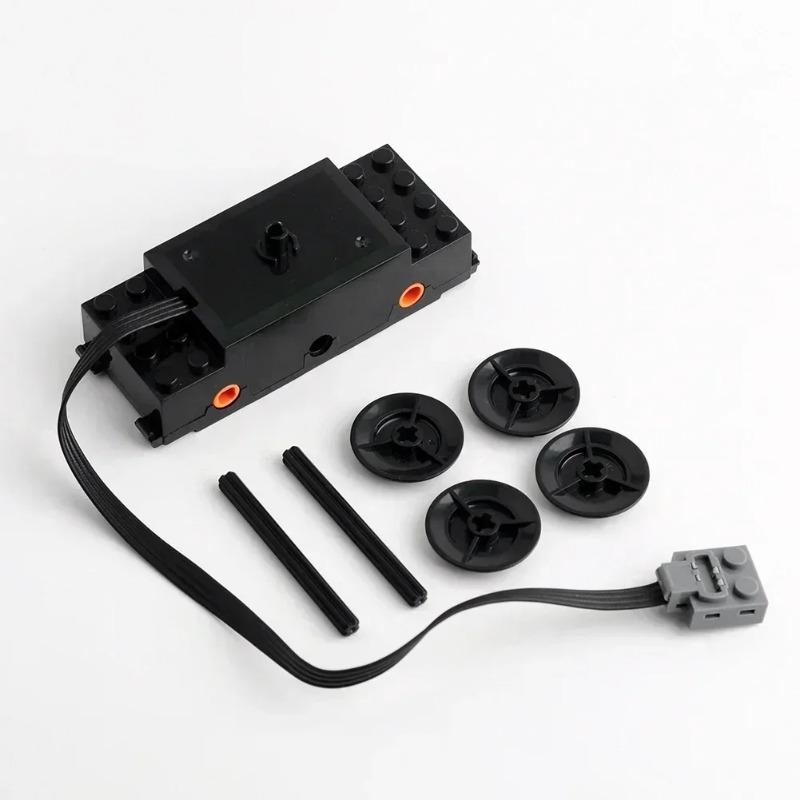 Train Track Motor 88002 MOC Power Functions Power Up Technical Speed Motor Building Blocks for 10254 53401 53400 Rail Tracks DIY