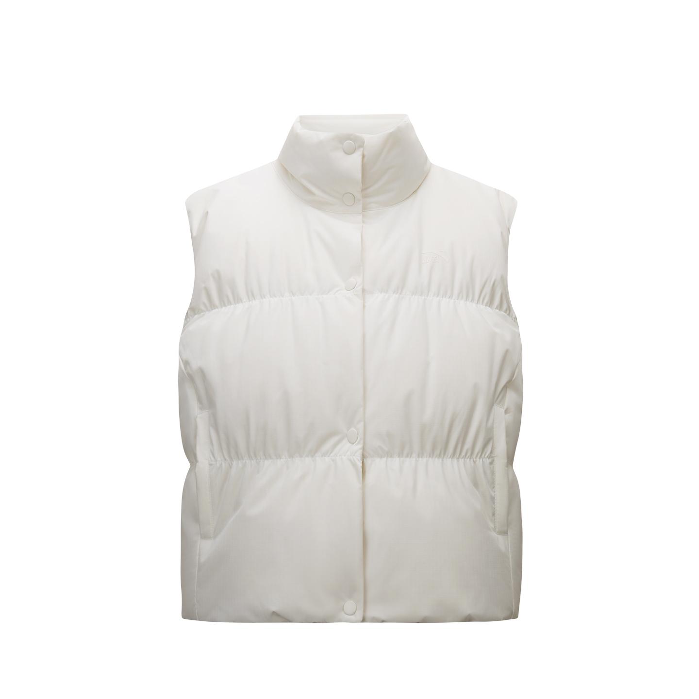 

ANTA Women s Stand Collar Padded Down Vest White 962548906-5 S