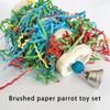 5PCS Natural Parrot Chew Toy Set Colorful Tearing Foraging Interactive Bird Toy For Mental Stimulation Physical Activity