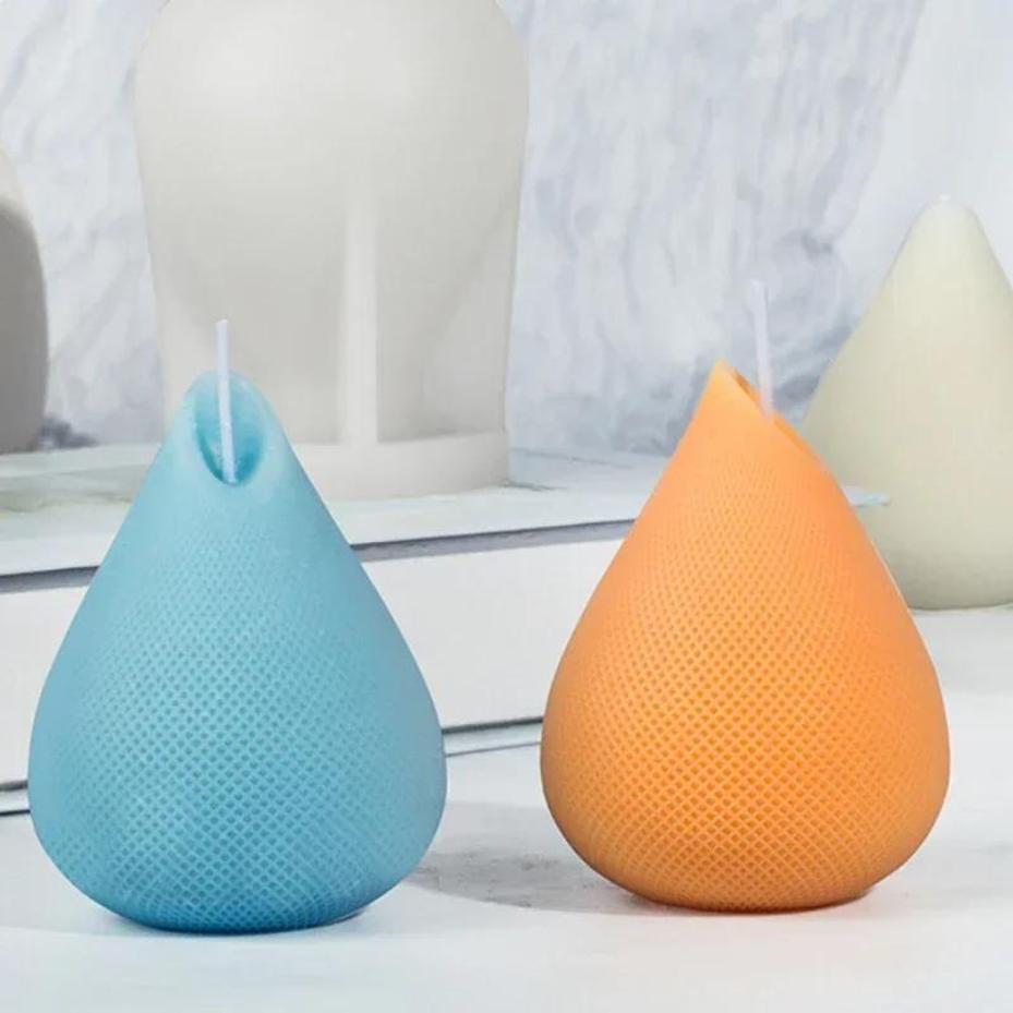 Handmade Molds Water Droplets Silicone Candle Mold DIY Creative Geometry Candle Making Soap Resin Clay Mold Gifts Art Craft
