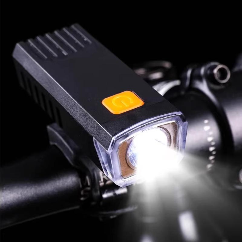 1Pc Bicycle Headlights USB Charging Night Riding Super Bright Light Warning Light Outdoor Riding Set Mountain Bike Front and Rear Lights