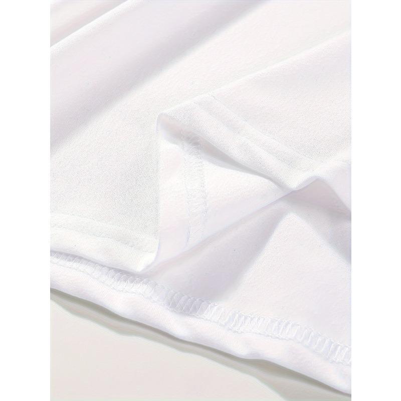 Europejski Rozmiar Damska Casualowa Koszulka z Krótkim Rękawem i Okrągłym Dekoltem z Nadrukiem Sloganu "DO WHAT MAKES YOU HAPPY", Obniżone Ramiona, Luźny Krój