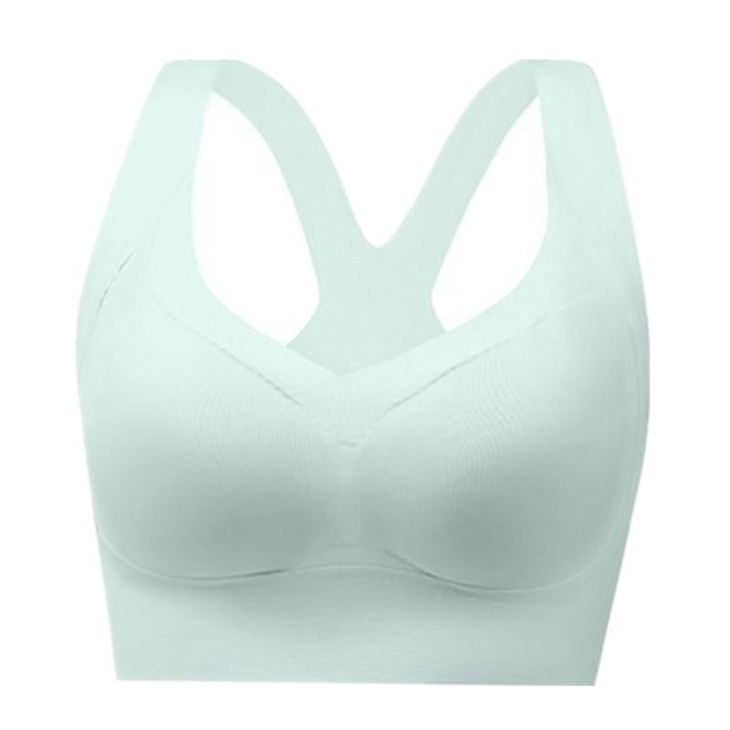 Women Seamless Cross Back Wireless Push Up Comfortable Bra For Large Chest