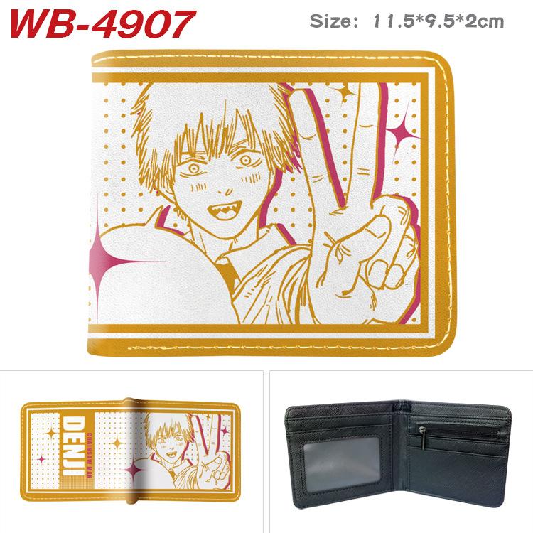Chainsaw Man Anime Wallet Portable Large Capacity Full Color Folding Leather Purse Unisex Coin Bag
