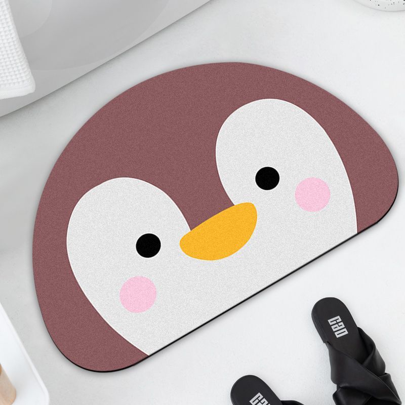 Little Penguin Diatom Mud Absorbent Mat Bathroom Non-slip Floor Mat Toilet Toilet Door Mat Sanitary Carpet
