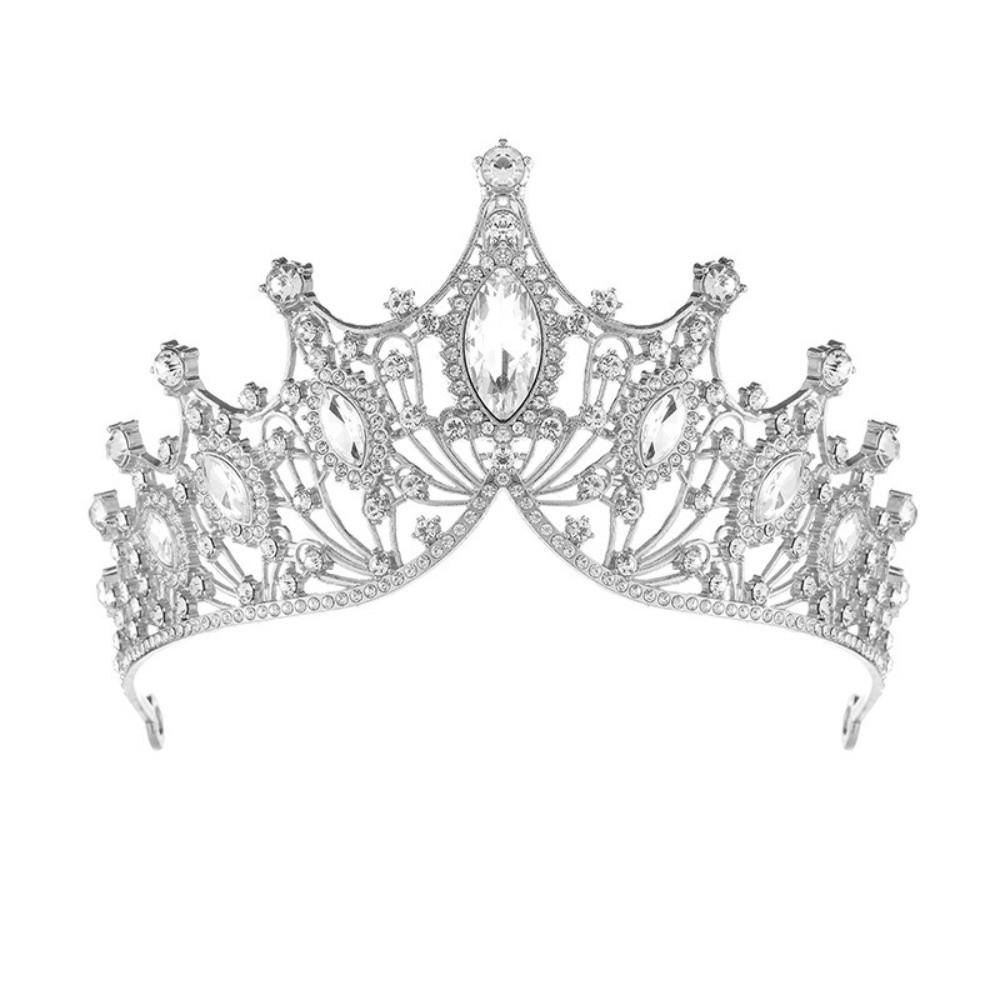 Alloy Queen Princess Crown Baroque Prom Dress Jewelry Vintage Bridal Headband  New Year
