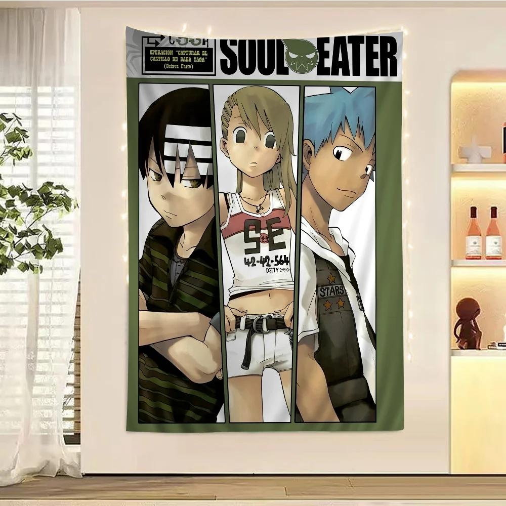 SSoul EEater Anime Cartoon Tapestry Art Science Fiction Room Home Decor Wall Hanging Sheets
