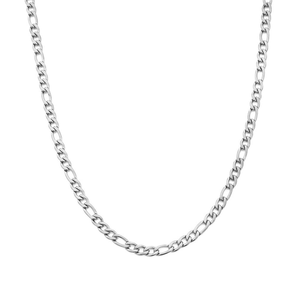 

Hip Hop Figaro Link Chains 4mm Gold Silver Color Stainless Steel Chain Necklaces For Men Women Vintage Jewelry Gift XL300-4 50cm
