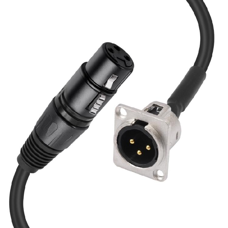 Xlrs Panel Adapter 3Pin Male Female Connectors Durability For Professional Sound Systems Studio Stage Installations