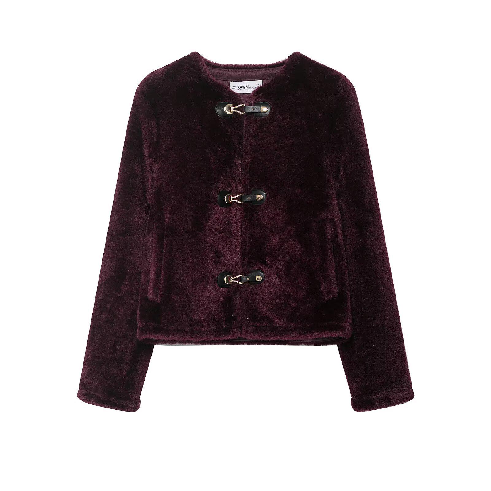 European & American Women s Rope Knot Button Jacket - Autumn & Winter Fashion Style Medium